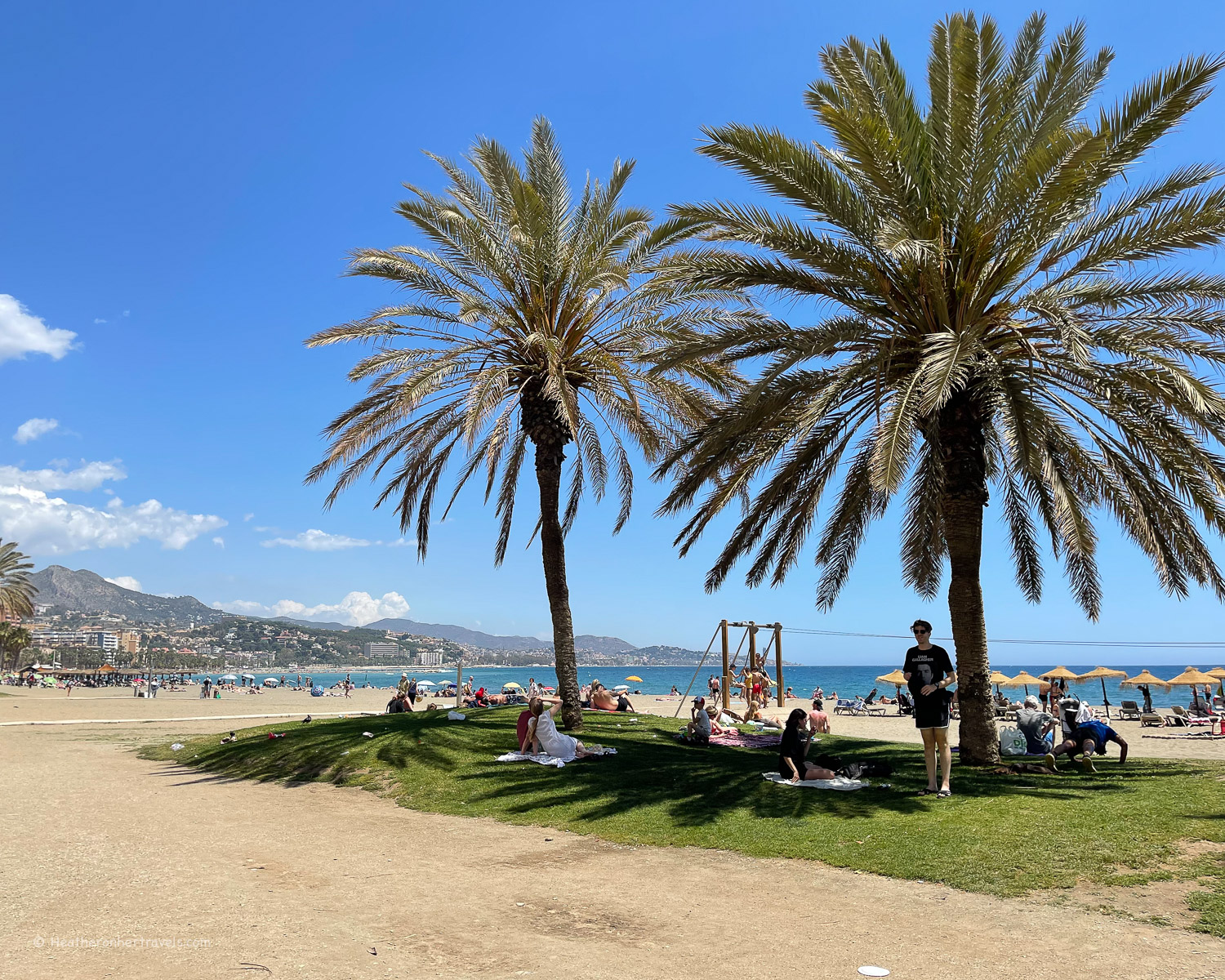 Malaga beach Spain &copy; Heatheronhertravels.com