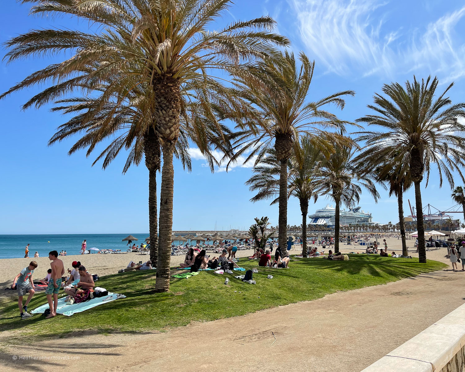 Malagueta beach Malaga Spain &copy; Heatheronhertravels.com
